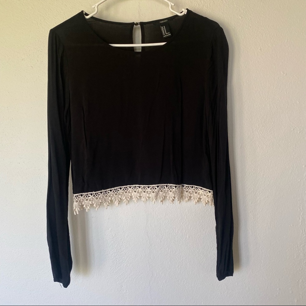 Black crop top